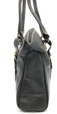 Dámská kožená kabelka s přezkami černá MagBag