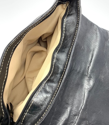 Dámská kožená kabelka crossbody černá MagBag