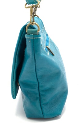 Dámská kožená kabelka crossbody tyrkysová MagBag