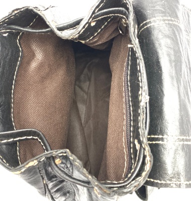 Kožený batůžek černý MagBag 3,7 L