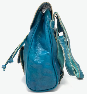 Kožený batůžek tyrkysový MagBag 3,7 L