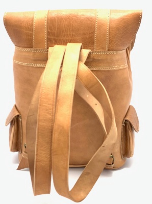 Kožený batoh pevný přírodní MagBag 14 L