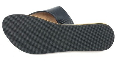 Dámské kožené pantofle s korálkem černé MagBag