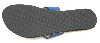 Dámské kožené pantofle s korálkem modré MagBag