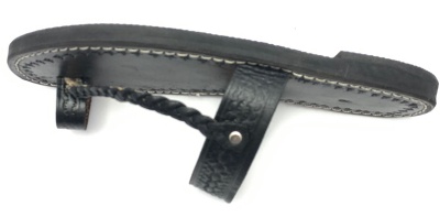 Dámské kožené pantofle propletený pásek černé MagBag