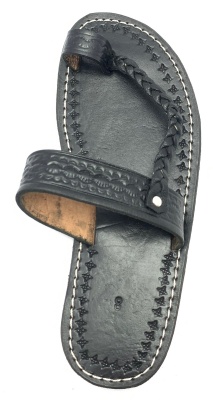 Dámské kožené pantofle propletený pásek černé MagBag