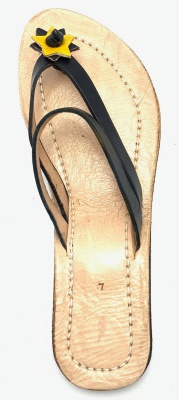 Dámské kožené pantofle s hvězdičkou černé MagBag