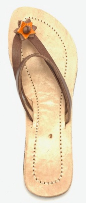 Dámské kožené pantofle s hvězdičkou hnědé MagBag