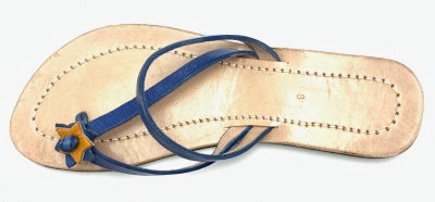 Dámské kožené pantofle s hvězdičkou modré MagBag