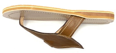 Dámské kožené pantofle s lístkem hnědé MagBag