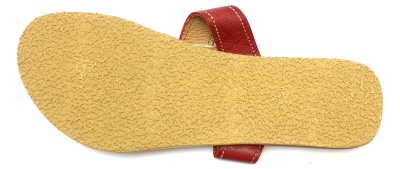 Dámské kožené pantofle s lístkem červené MagBag