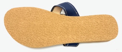 Dámské kožené pantofle s lístkem modré MagBag