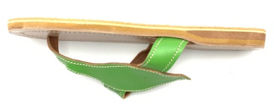 Dámské kožené pantofle s lístkem zelené MagBag