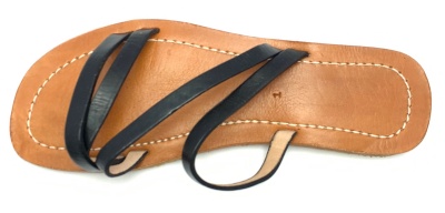 Dámské kožené pantofle páskové černé MagBag