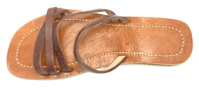 Dámské kožené pantofle páskové hnědé MagBag