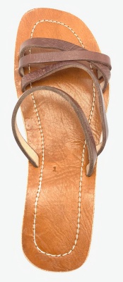 Dámské kožené pantofle páskové hnědé MagBag