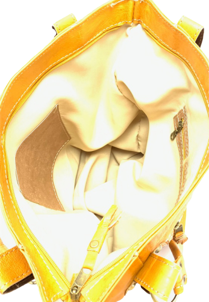 Kožená kabelka s kapsičkou přírodní